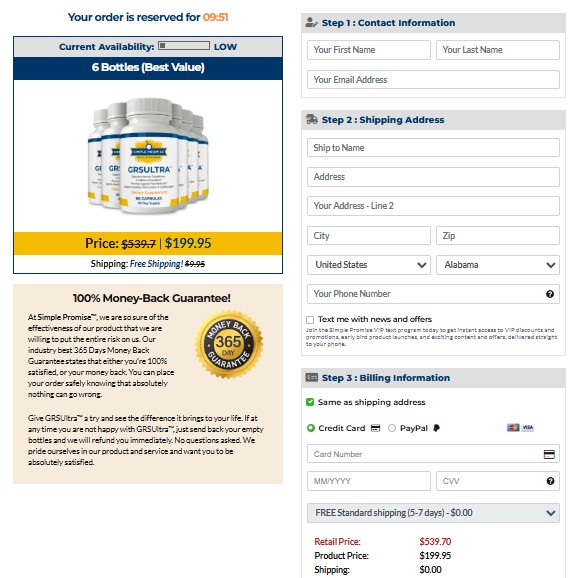 GRSUltra GRSUltra Order Page